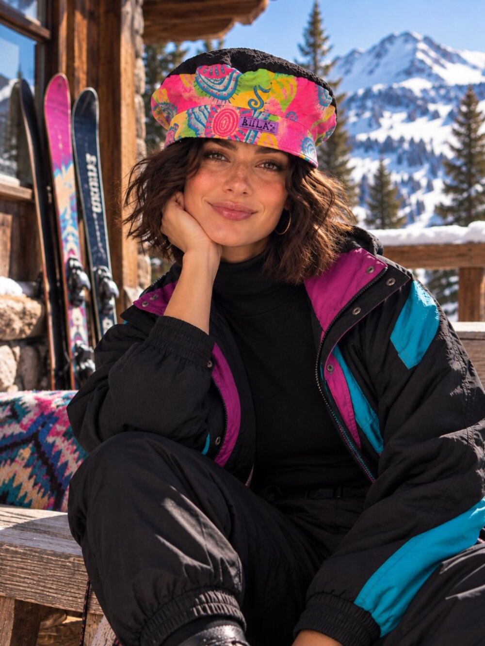 Vintage BULA Reversible Fleece Ski Hat Colorful 80s 90s